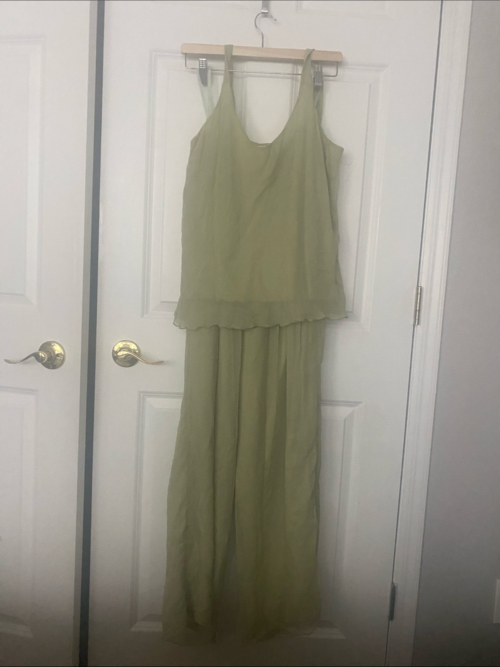 Light Olive Green Sleeveless Maxi Dress
